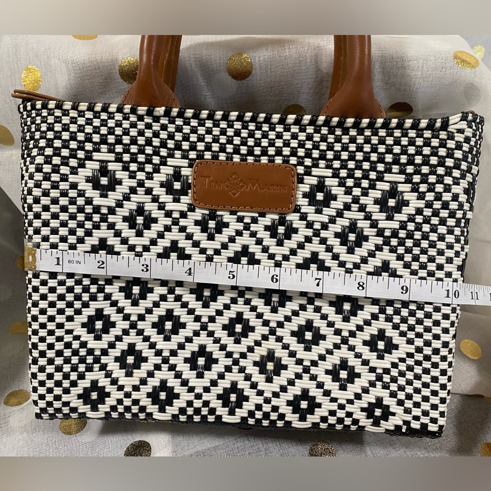 NEW PANDA SMALL WOVEN CROSSBODY BAG - TAN LEATHER - Picture 14 of 17